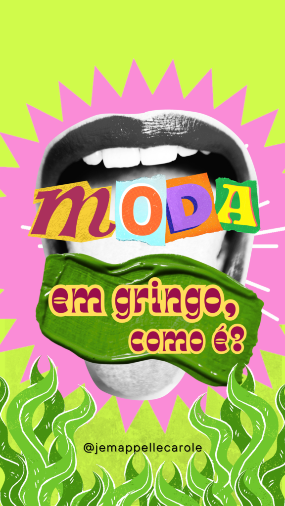 Imagem colorida com colagem de revista e o título do blog saindo de dentro de uma boca.